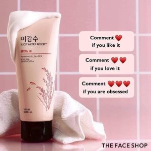𝐑𝐢𝐜𝐞 𝐖𝐚𝐭𝐞𝐫 𝐁𝐫𝐢𝐠𝐡𝐭 𝐂𝐥𝐞𝐚𝐧𝐬𝐢𝐧𝐠 𝐅𝐨𝐚𝐦 𝐅𝐚𝐜𝐞 𝐖𝐚𝐬𝐡 150ml